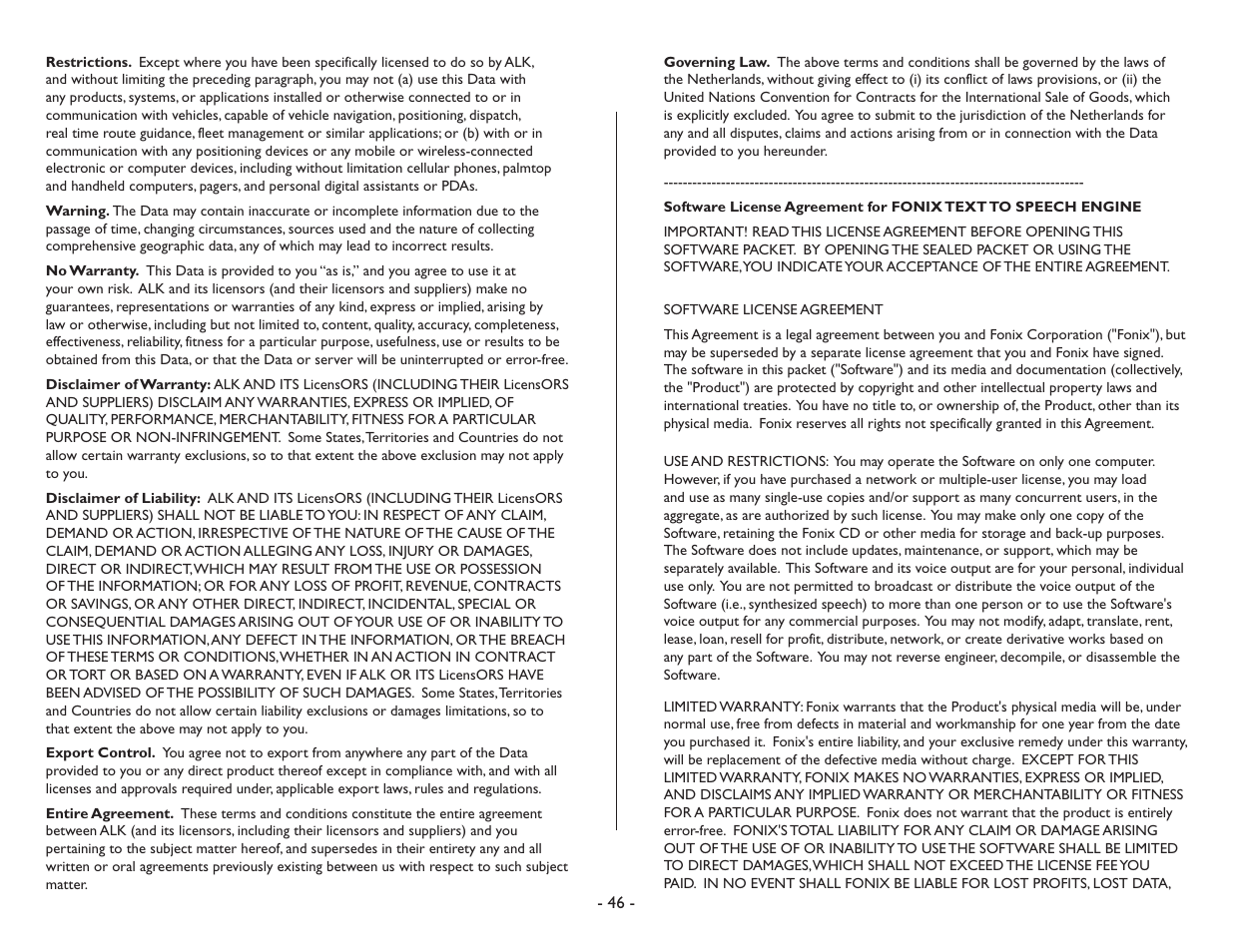 ALK Technologies CoPilot Symbian S60 User Manual | Page 48 / 51