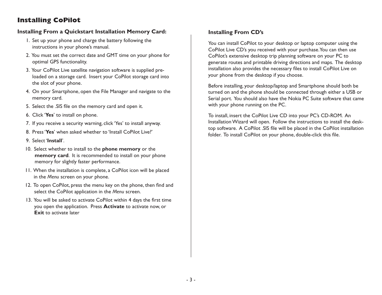 ALK Technologies CoPilot Symbian S60 User Manual | Page 5 / 51