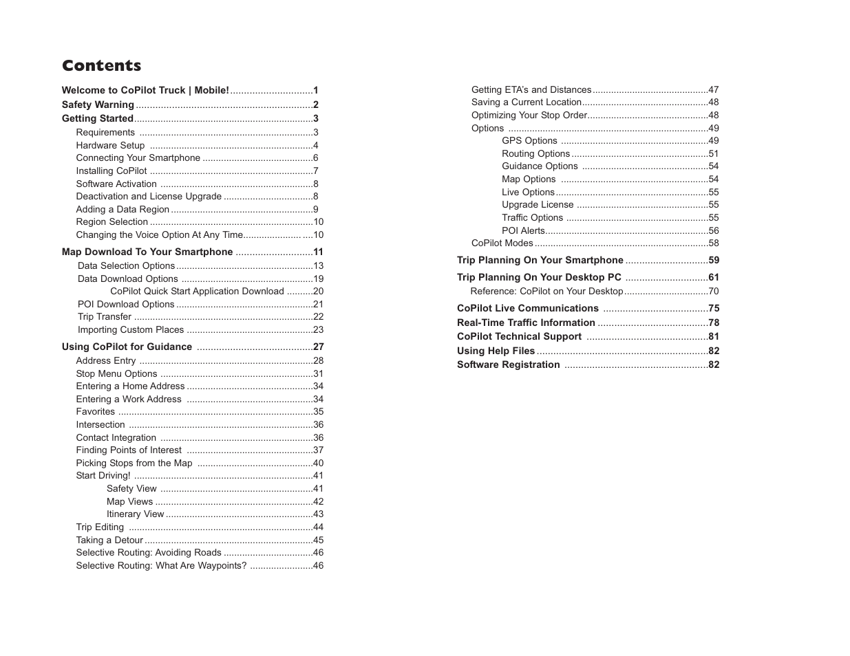 ALK Technologies CoPilot Truck User Manual | Page 2 / 43