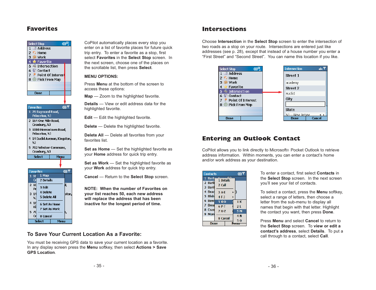 Favorites | ALK Technologies CoPilot Truck User Manual | Page 20 / 43