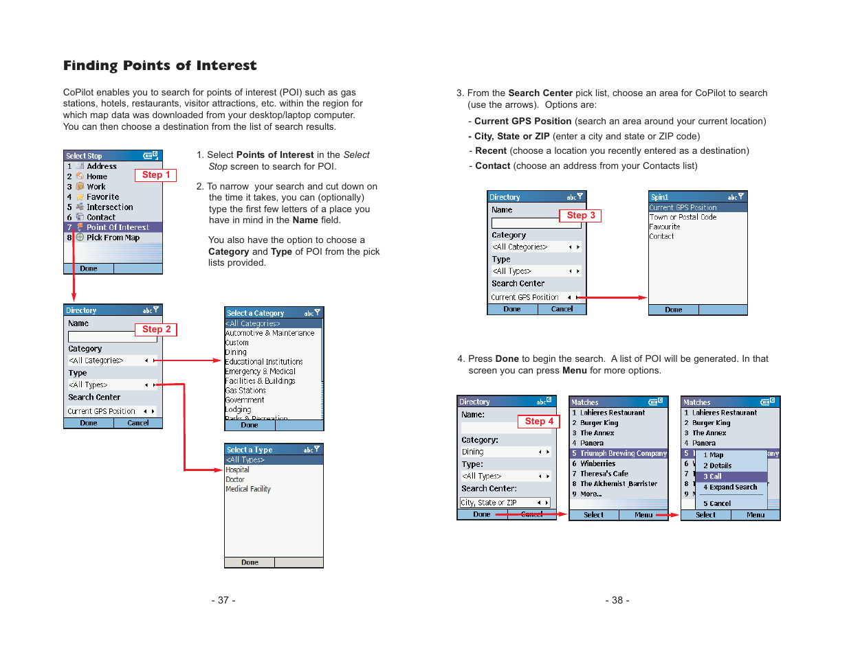 Finding points of interest | ALK Technologies CoPilot Truck User Manual | Page 21 / 43