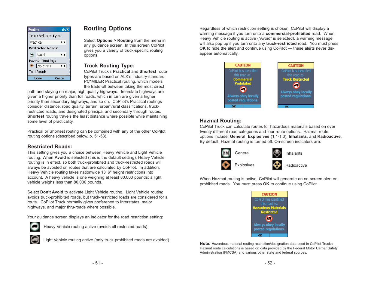 Routing options | ALK Technologies CoPilot Truck User Manual | Page 28 / 43