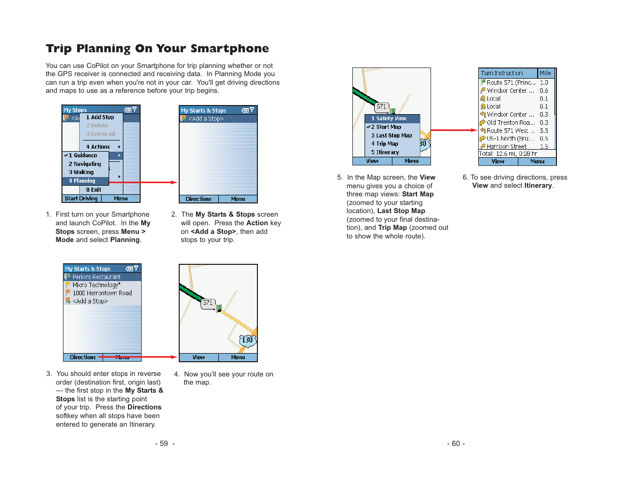 Trip planning on your smartphone | ALK Technologies CoPilot Truck User Manual | Page 32 / 43