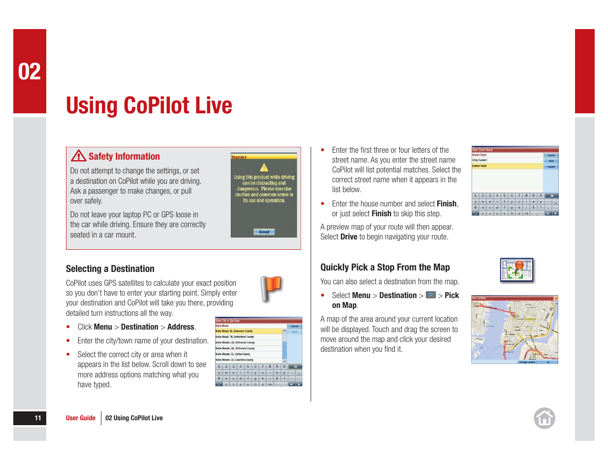 Using copilot live | ALK Technologies CoPilot Live 11 User Manual | Page 11 / 43