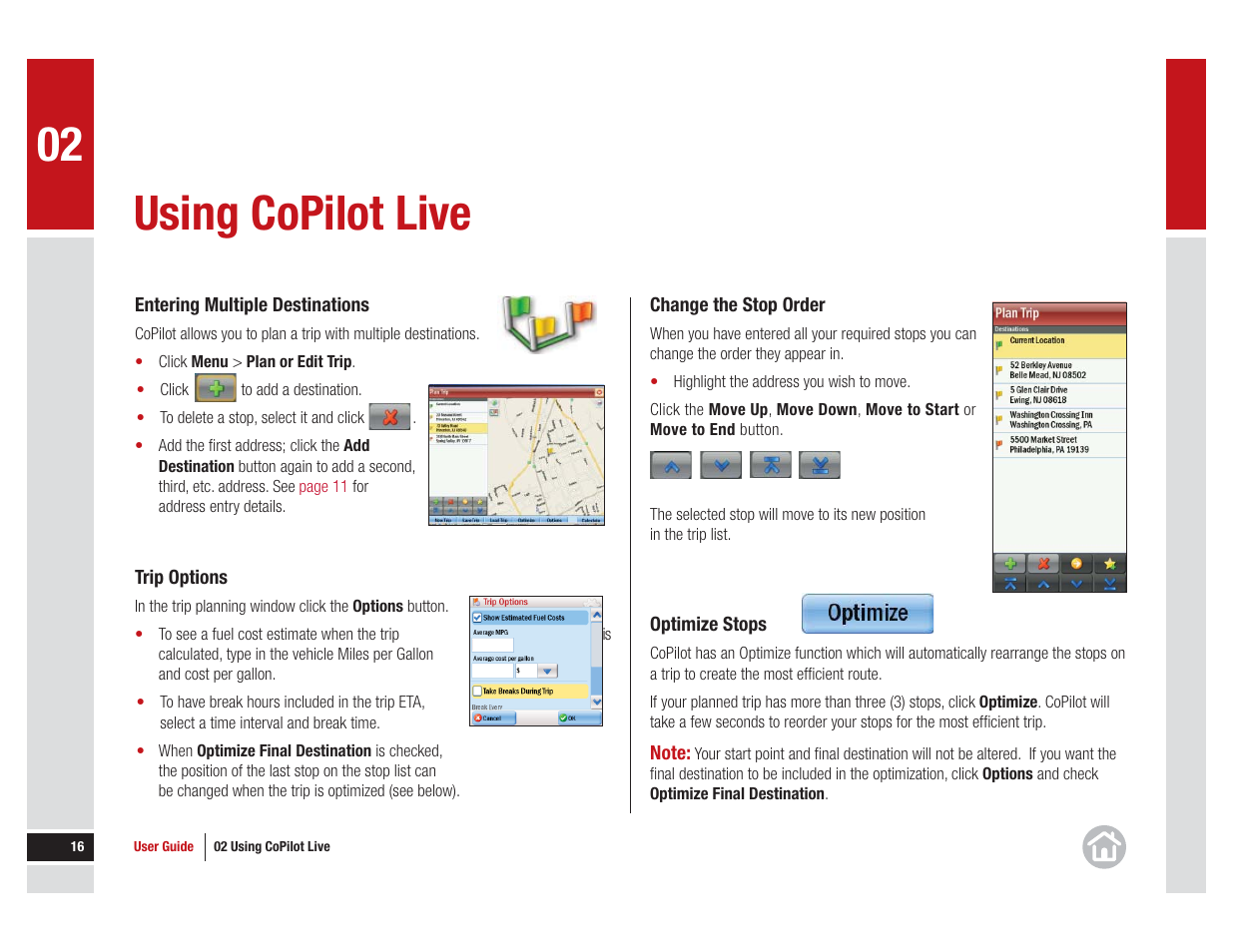 Using copilot live | ALK Technologies CoPilot Live 11 User Manual | Page 16 / 43