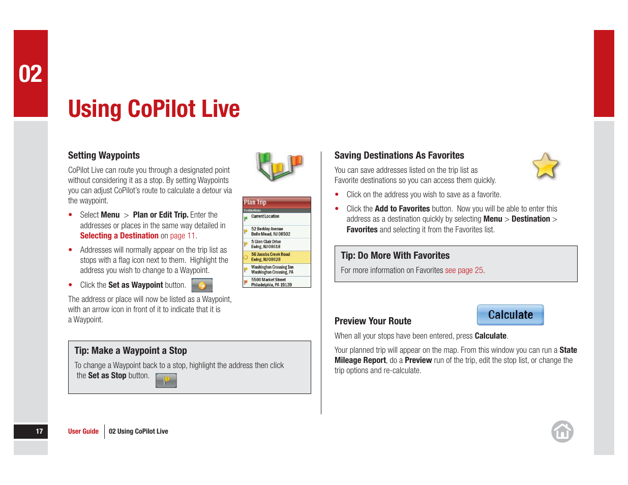 Using copilot live | ALK Technologies CoPilot Live 11 User Manual | Page 17 / 43