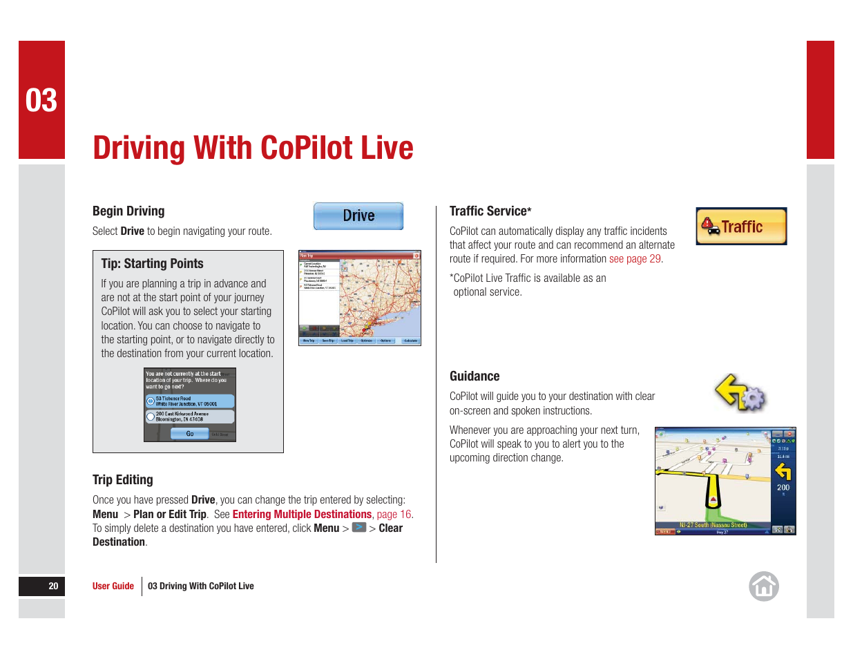 Driving with copilot live | ALK Technologies CoPilot Live 11 User Manual | Page 20 / 43