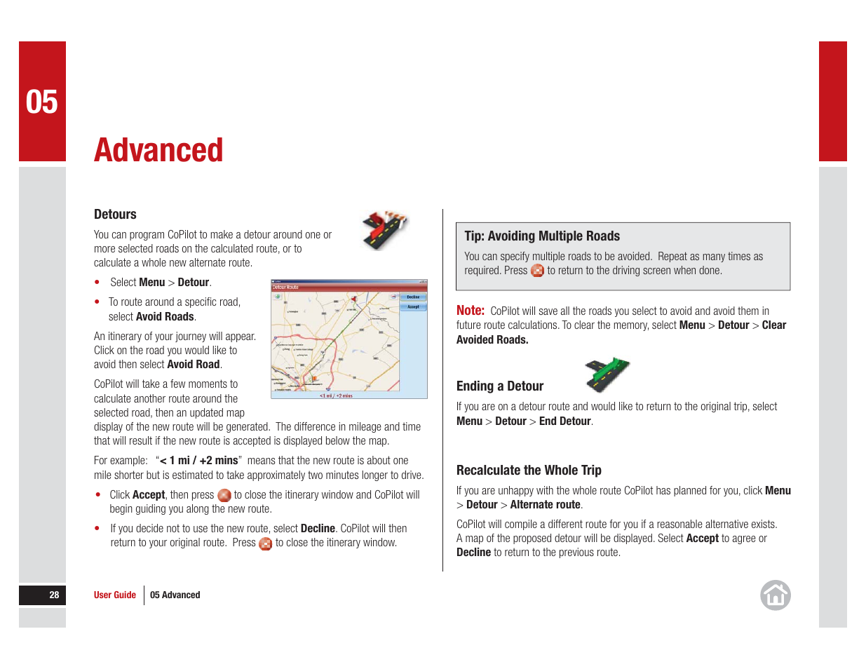 Advanced | ALK Technologies CoPilot Live 11 User Manual | Page 28 / 43