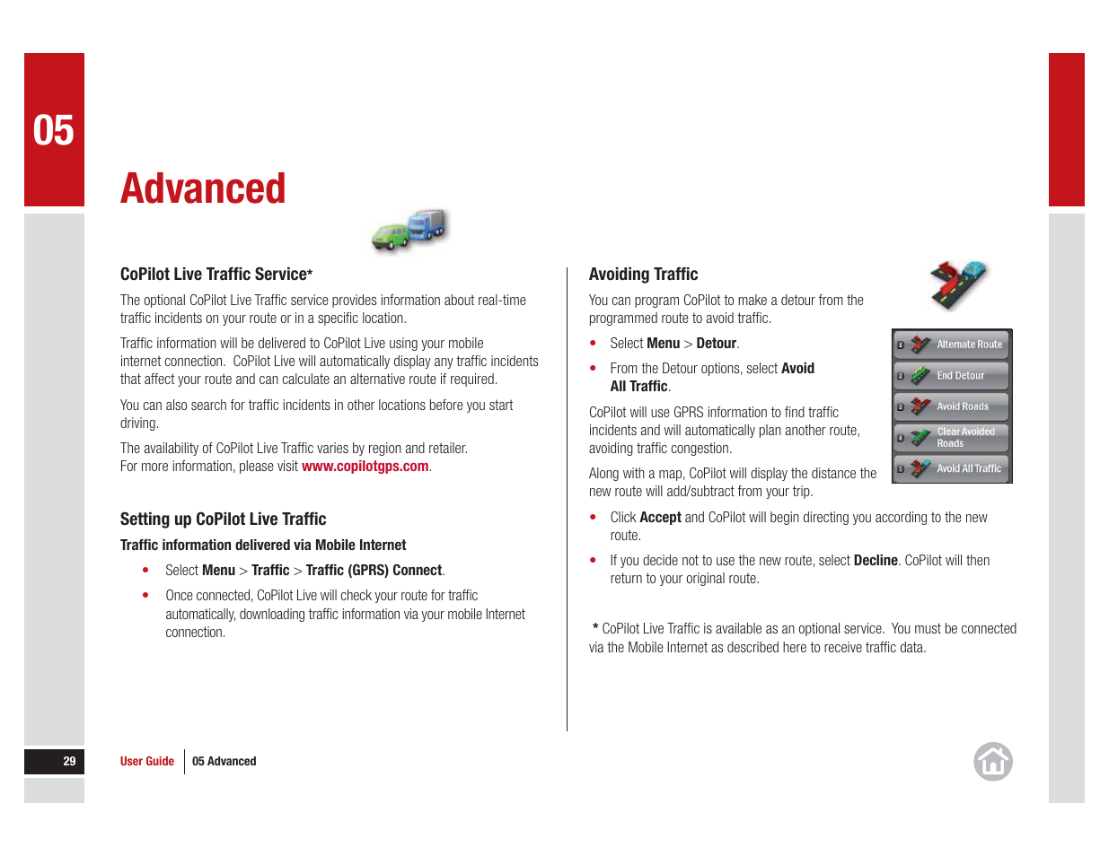 For more information, Advanced | ALK Technologies CoPilot Live 11 User Manual | Page 29 / 43