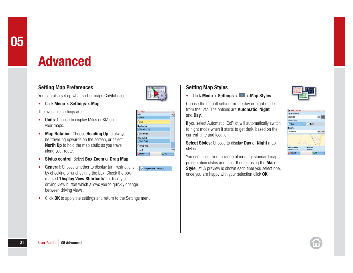 Advanced | ALK Technologies CoPilot Live 11 User Manual | Page 31 / 43