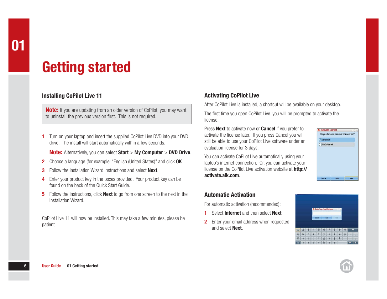 Getting started | ALK Technologies CoPilot Live 11 User Manual | Page 6 / 43