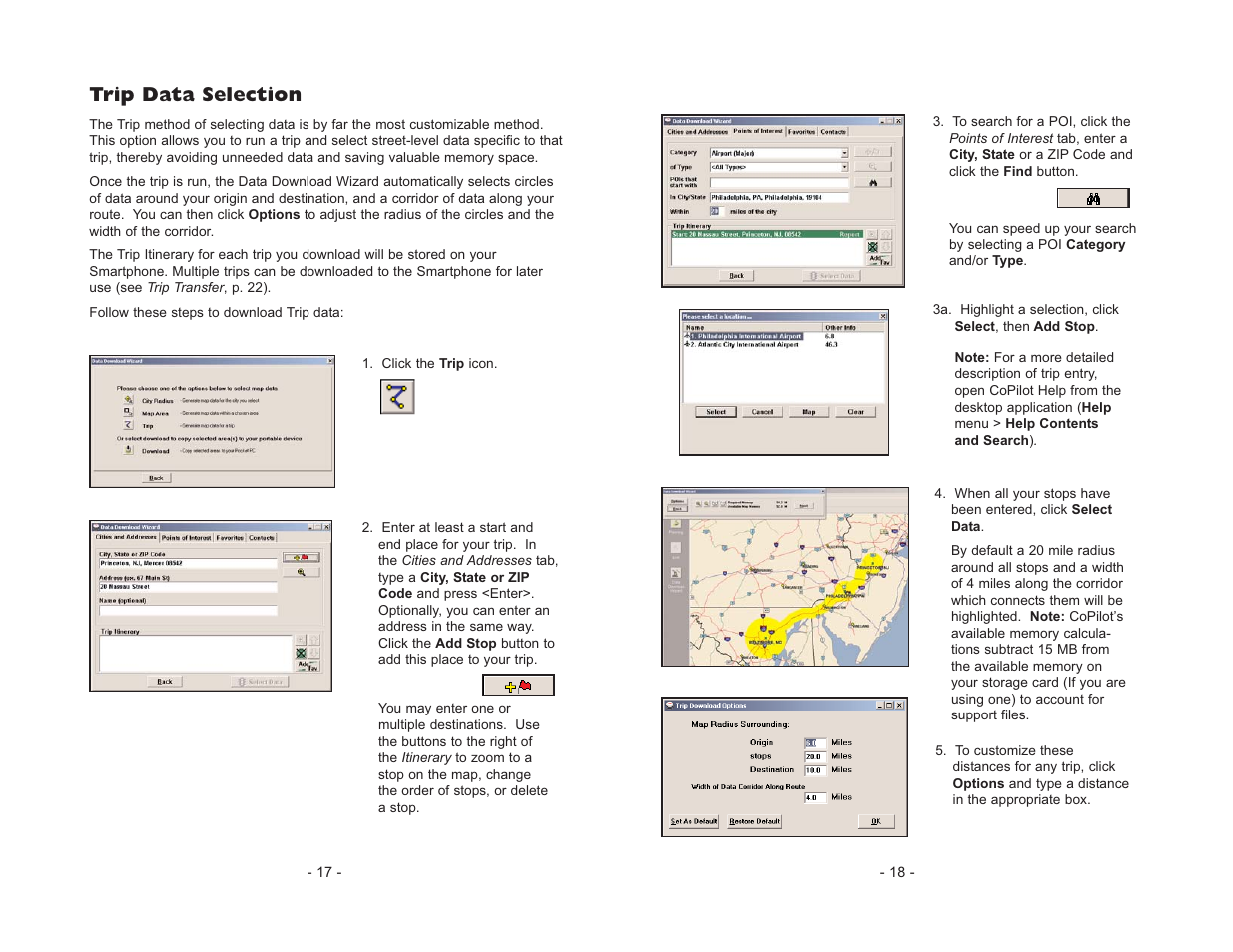 Trip data selection | ALK Technologies CoPilot Live Smartphone User Manual | Page 11 / 42