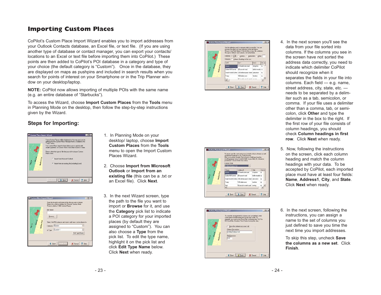 Importing custom places | ALK Technologies CoPilot Live Smartphone User Manual | Page 14 / 42
