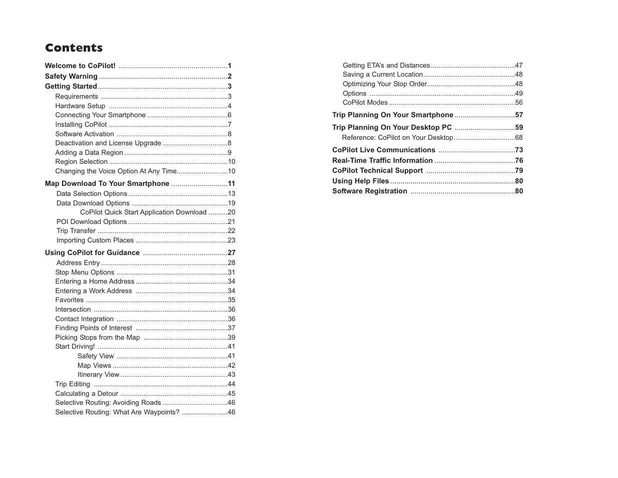 ALK Technologies CoPilot Live Smartphone User Manual | Page 2 / 42