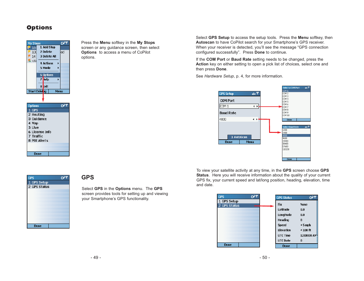 Options | ALK Technologies CoPilot Live Smartphone User Manual | Page 27 / 42