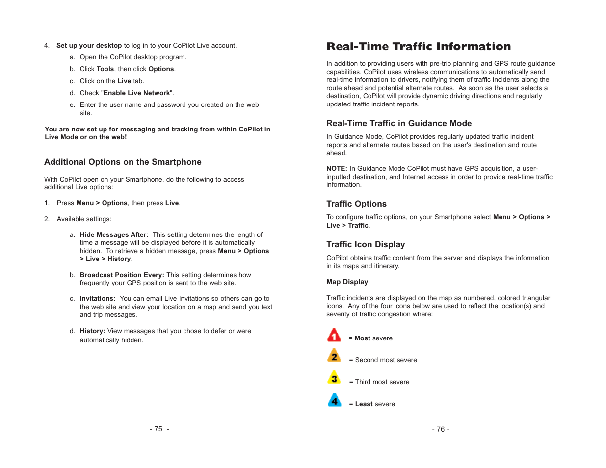 Real-time traffic information | ALK Technologies CoPilot Live Smartphone User Manual | Page 40 / 42