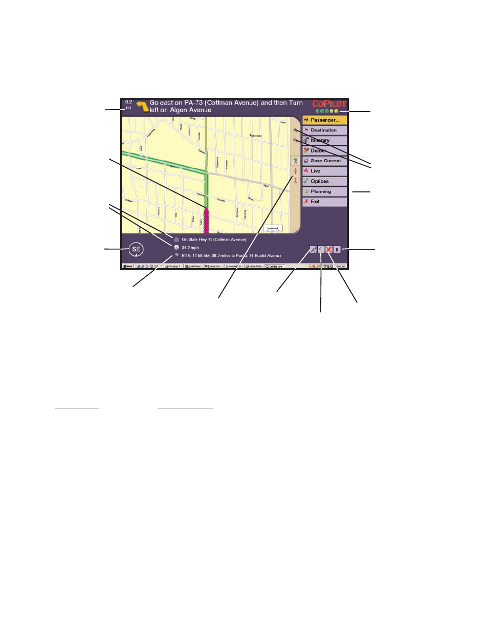 Using the navigation control panel | ALK Technologies LAPTOP 7 User Manual | Page 28 / 84