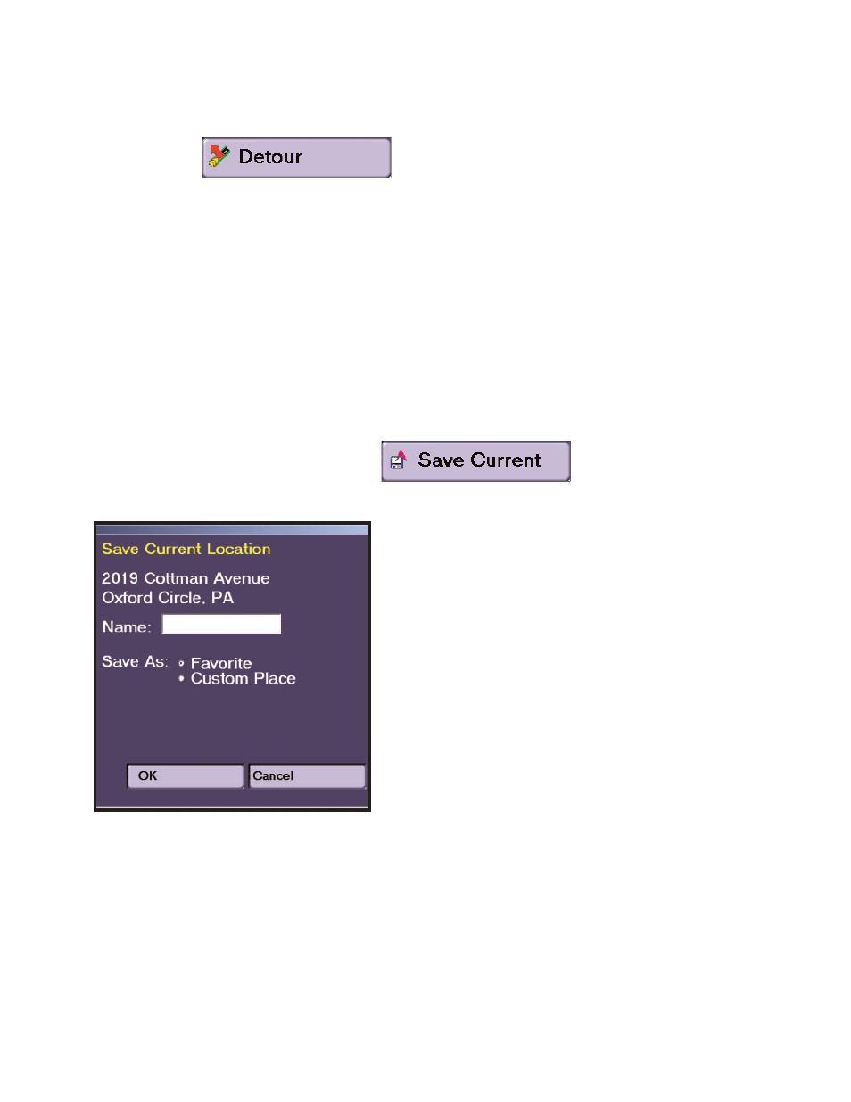 Detour, Save current location | ALK Technologies LAPTOP 7 User Manual | Page 35 / 84