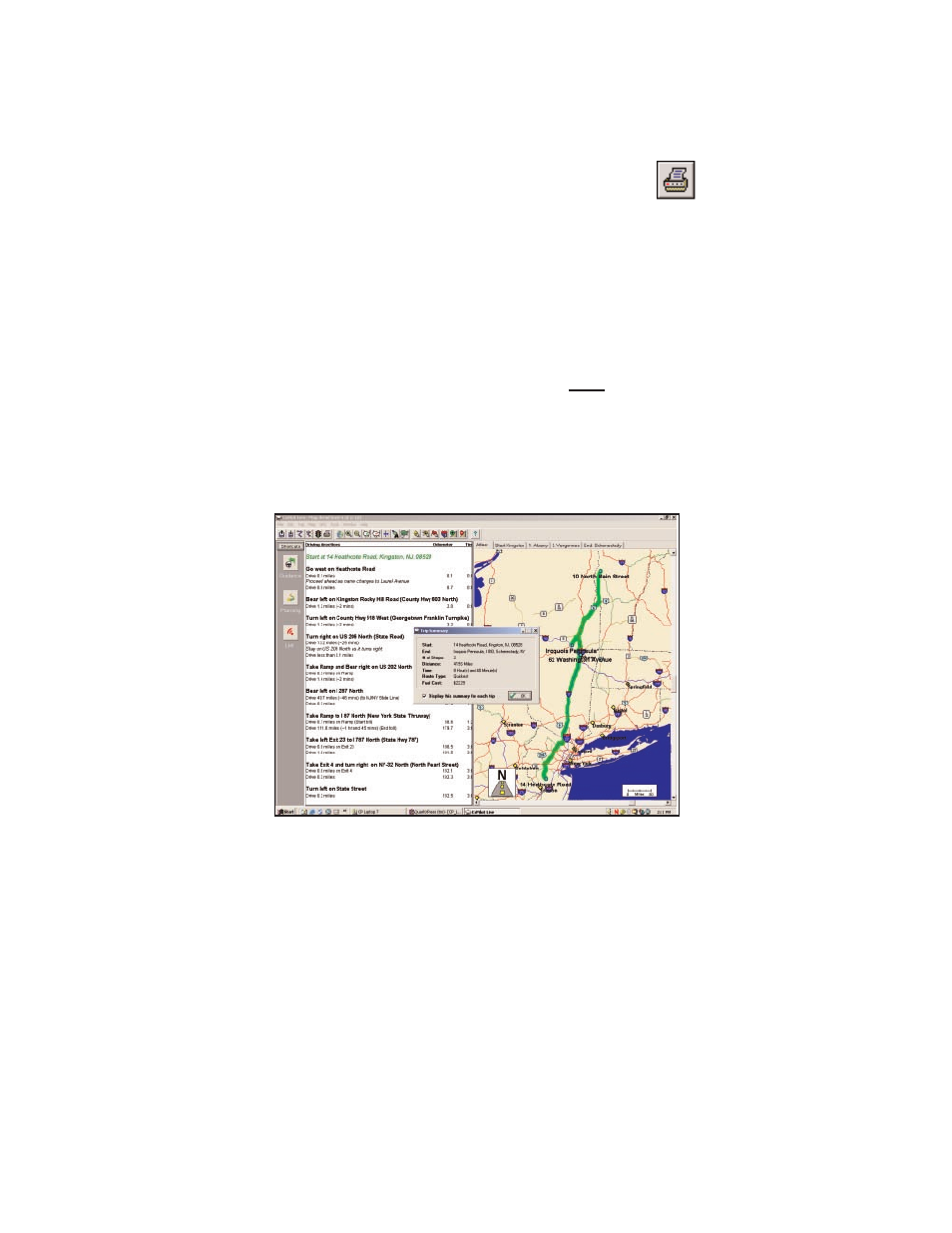 Printing your map or driving directions | ALK Technologies LAPTOP 7 User Manual | Page 51 / 84
