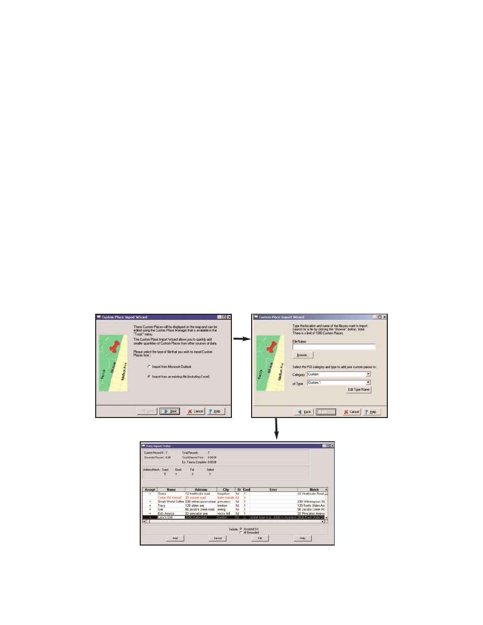 Importing custom places | ALK Technologies LAPTOP 7 User Manual | Page 55 / 84