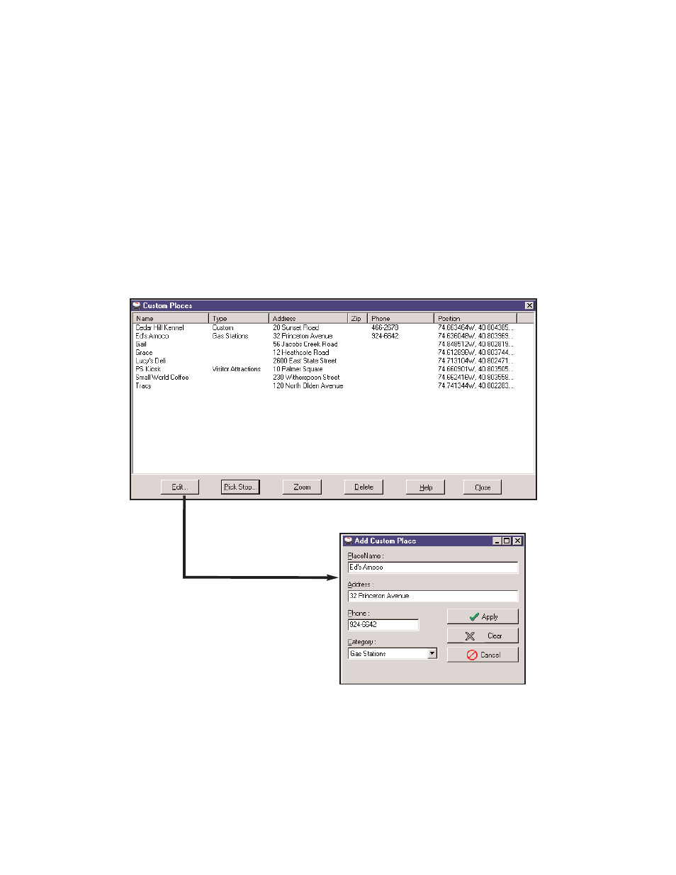 Editing custom places | ALK Technologies LAPTOP 7 User Manual | Page 56 / 84
