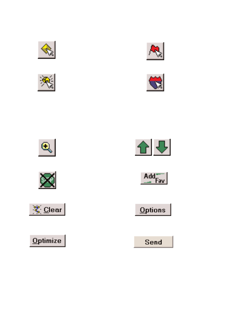 Buttons in the trip planner window | ALK Technologies LAPTOP 7 User Manual | Page 60 / 84