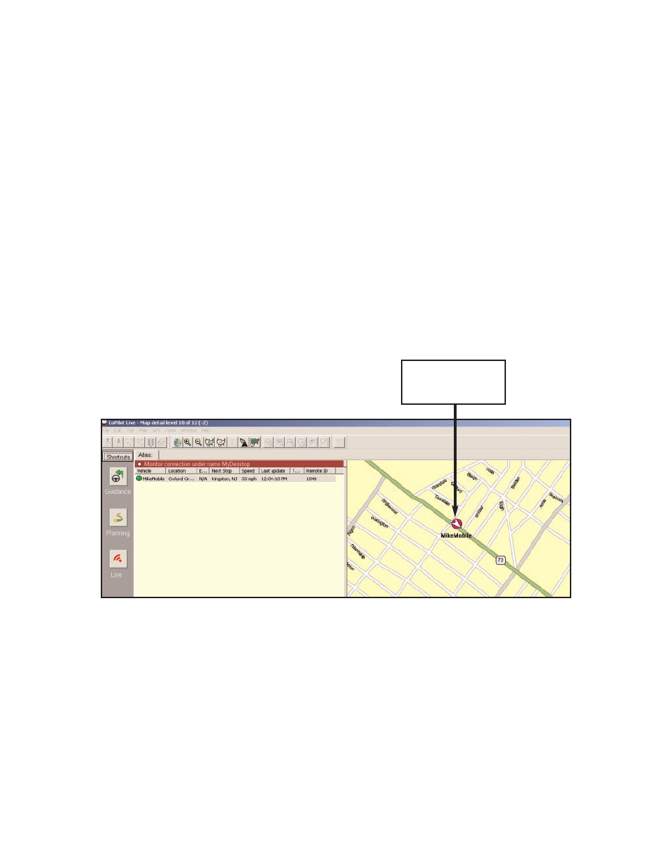 Live mode - automatic vehicle location (avl) | ALK Technologies LAPTOP 7 User Manual | Page 63 / 84