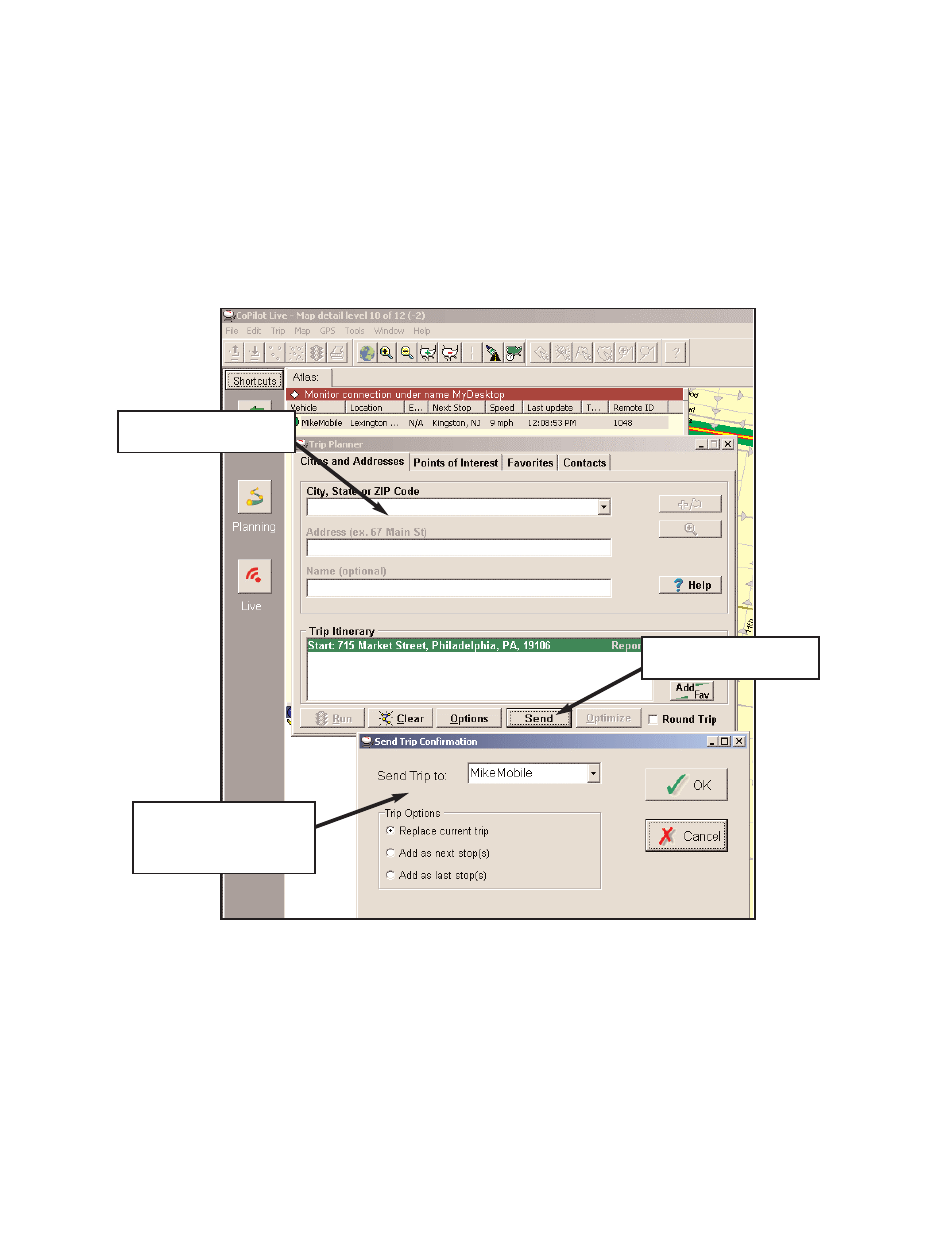 Live mode - send itinerary updates | ALK Technologies LAPTOP 7 User Manual | Page 66 / 84