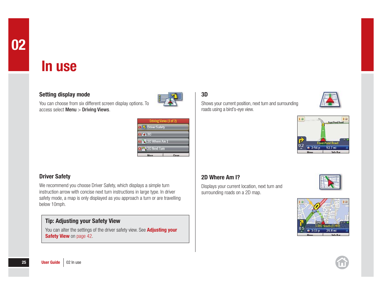 On each view see, Setting display mode | ALK Technologies 7 User Manual | Page 25 / 56