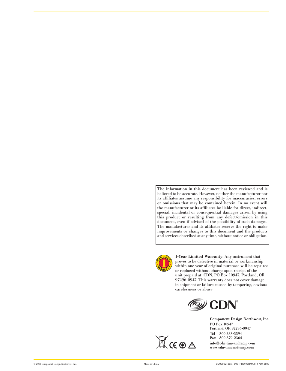 CDN IN1022 - Infrared Gun EN User Manual | Page 5 / 5