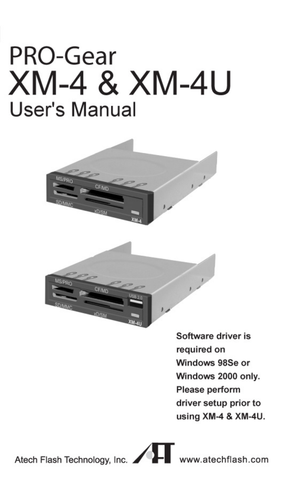 Atech Flash Technology PRO-GEAR XM-4U User Manual | 20 pages