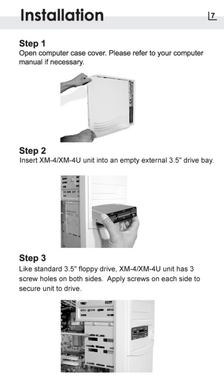 Installation | Atech Flash Technology PRO-GEAR XM-4U User Manual | Page 10 / 20