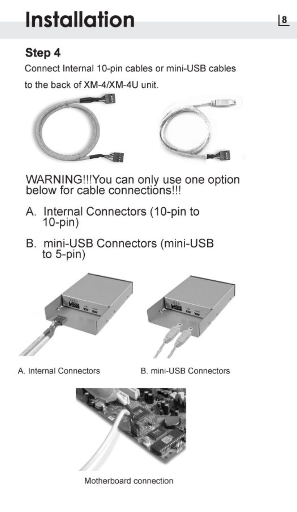 Installation | Atech Flash Technology PRO-GEAR XM-4U User Manual | Page 11 / 20