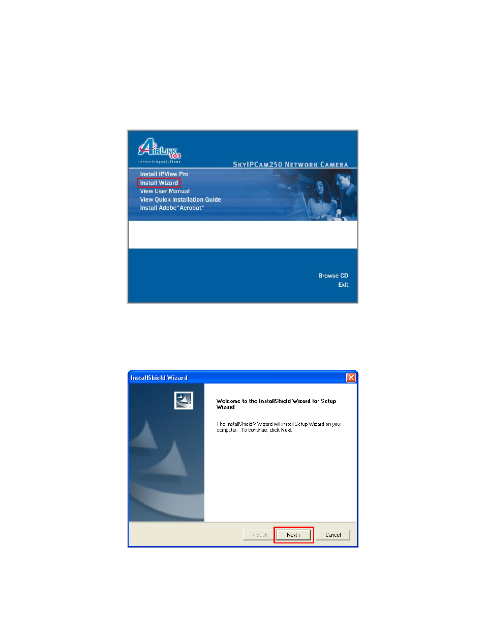 Installing the setup wizard | Airlink101 AIC250 User Manual | Page 6 / 71
