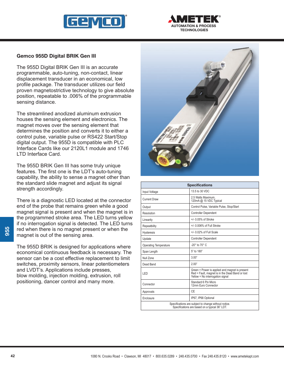 AMETEK 1986XPJ Explosion Proof Resolver User Manual | Page 42 / 71