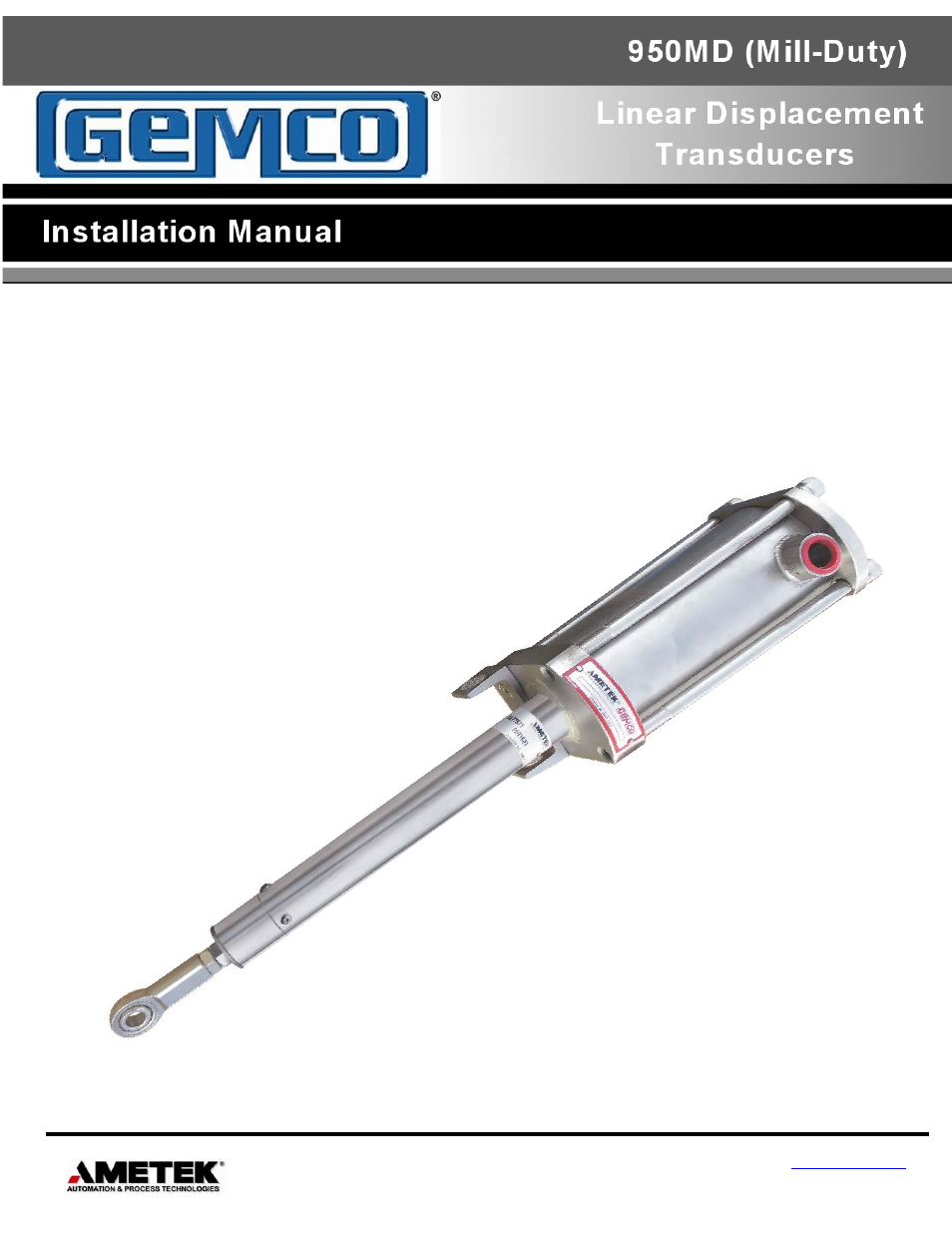 AMETEK 950 MD Mill Duty Housing LDT User Manual | 10 pages