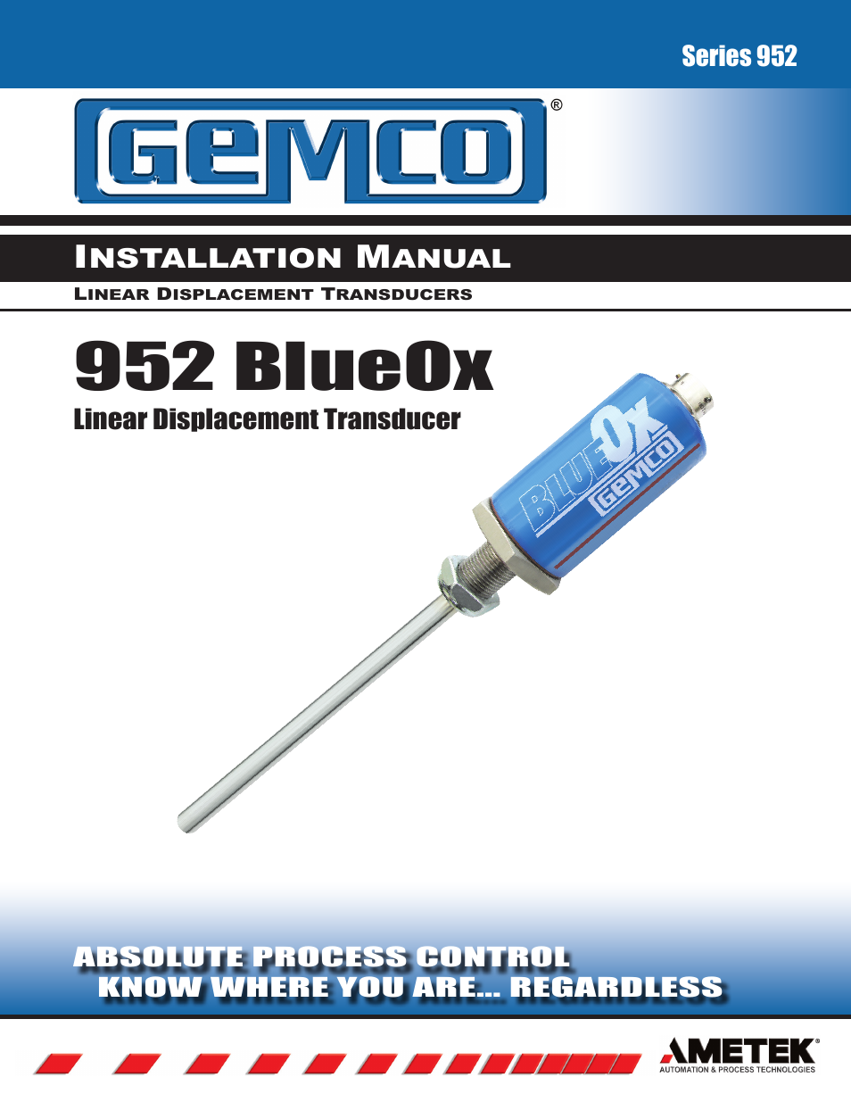 AMETEK 952 BlueOx LDT User Manual | 36 pages