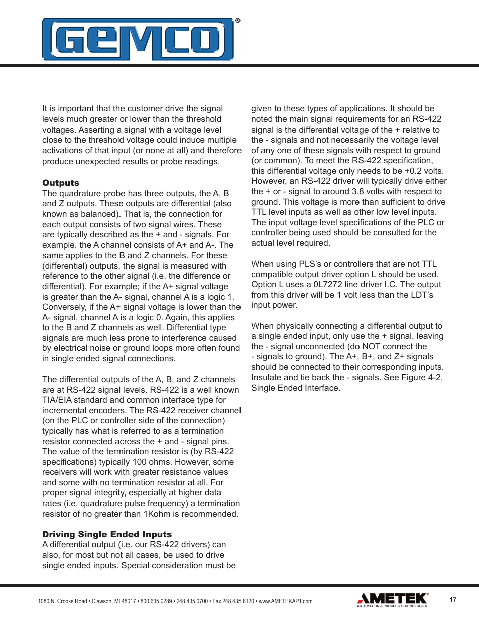 AMETEK 952 BlueOx LDT User Manual | Page 17 / 36