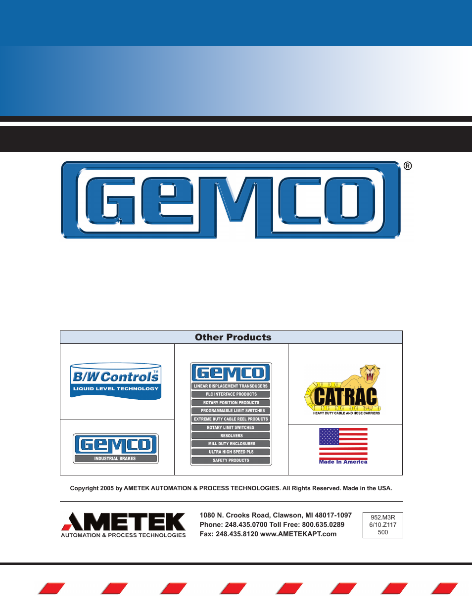 Other products | AMETEK 952 BlueOx LDT User Manual | Page 36 / 36