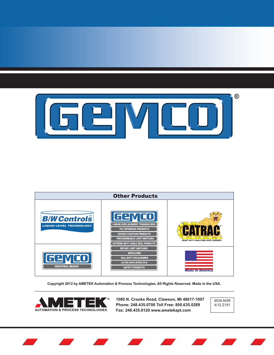 Other products | AMETEK 953 VMAX LDT User Manual | Page 18 / 18