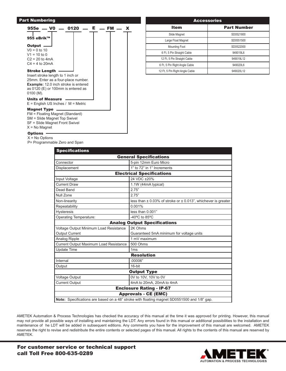 AMETEK 955 eBrik User Manual | Page 5 / 6
