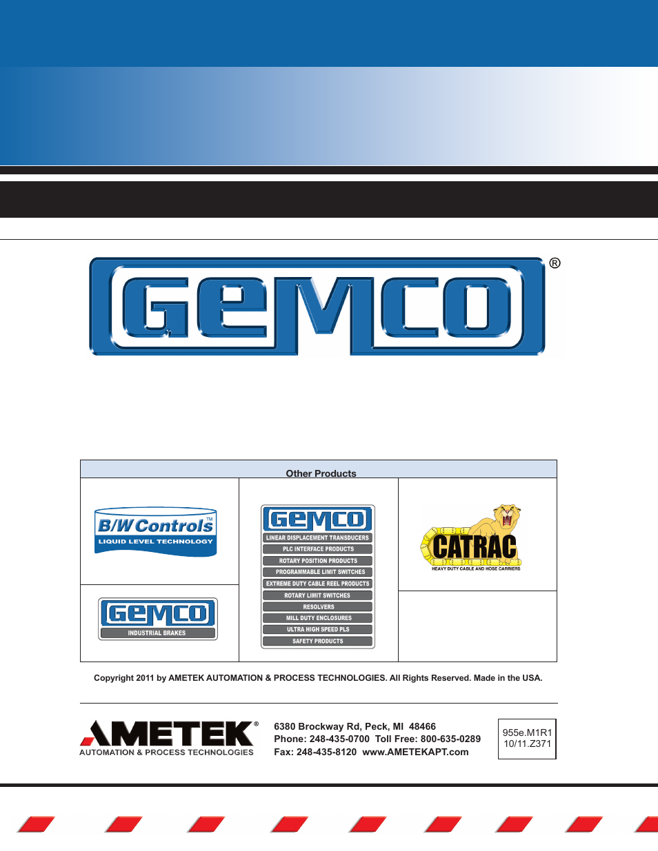 AMETEK 955 eBrik User Manual | Page 6 / 6