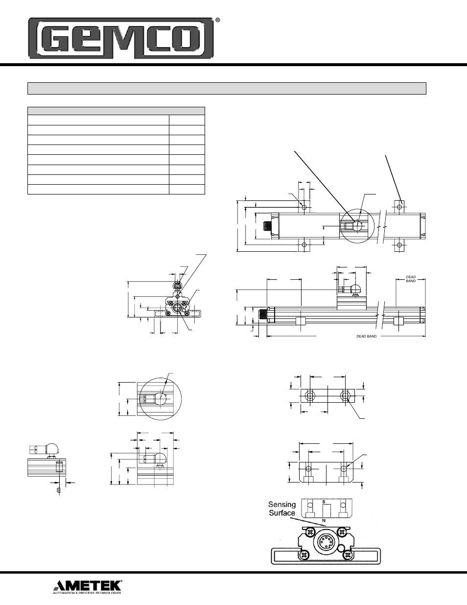 Dimension drawing | AMETEK 955D LDT User Manual | Page 4 / 12