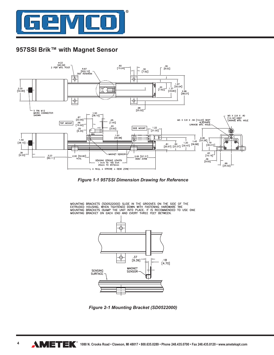 957ssi brik™ with magnet sensor | AMETEK 957 SSI Brik User Manual | Page 4 / 20