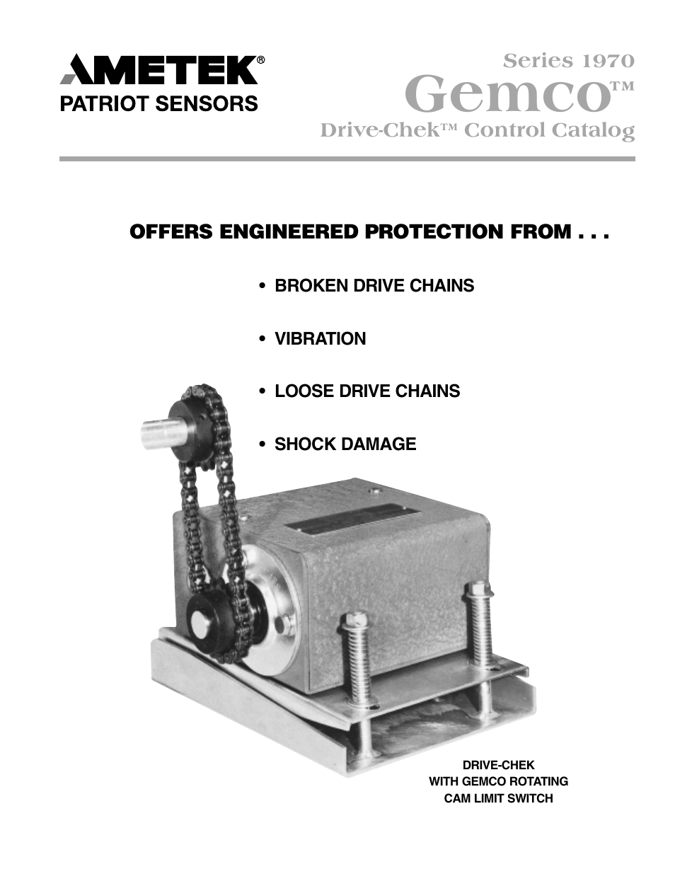 AMETEK 1970 Drive Check Control User Manual | 4 pages