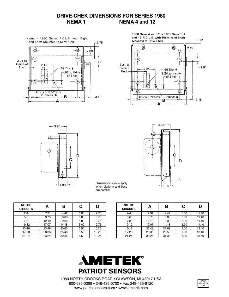 Ab c d | AMETEK 1970 Drive Check Control User Manual | Page 4 / 4