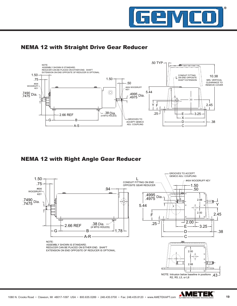 AMETEK 1980 Rotating Cam Limit Switch User Manual | Page 19 / 20