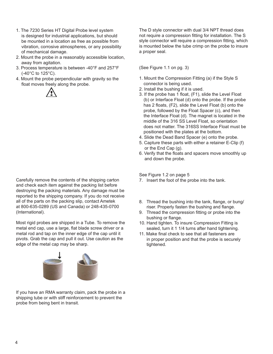 AMETEK 7230 HT Digital Probe User Manual | Page 6 / 25