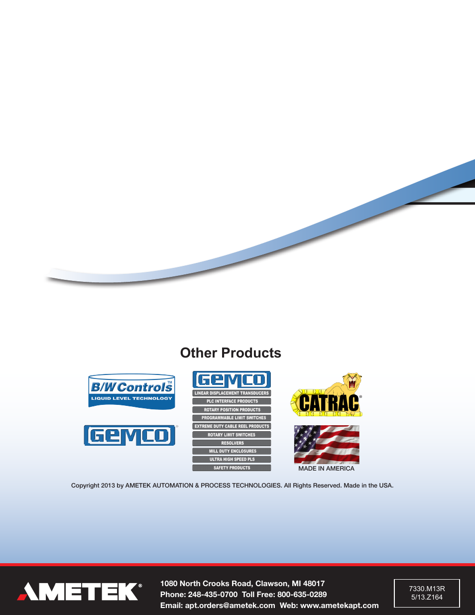 Other products | AMETEK 7330 Pro-Stik II User Manual | Page 12 / 12