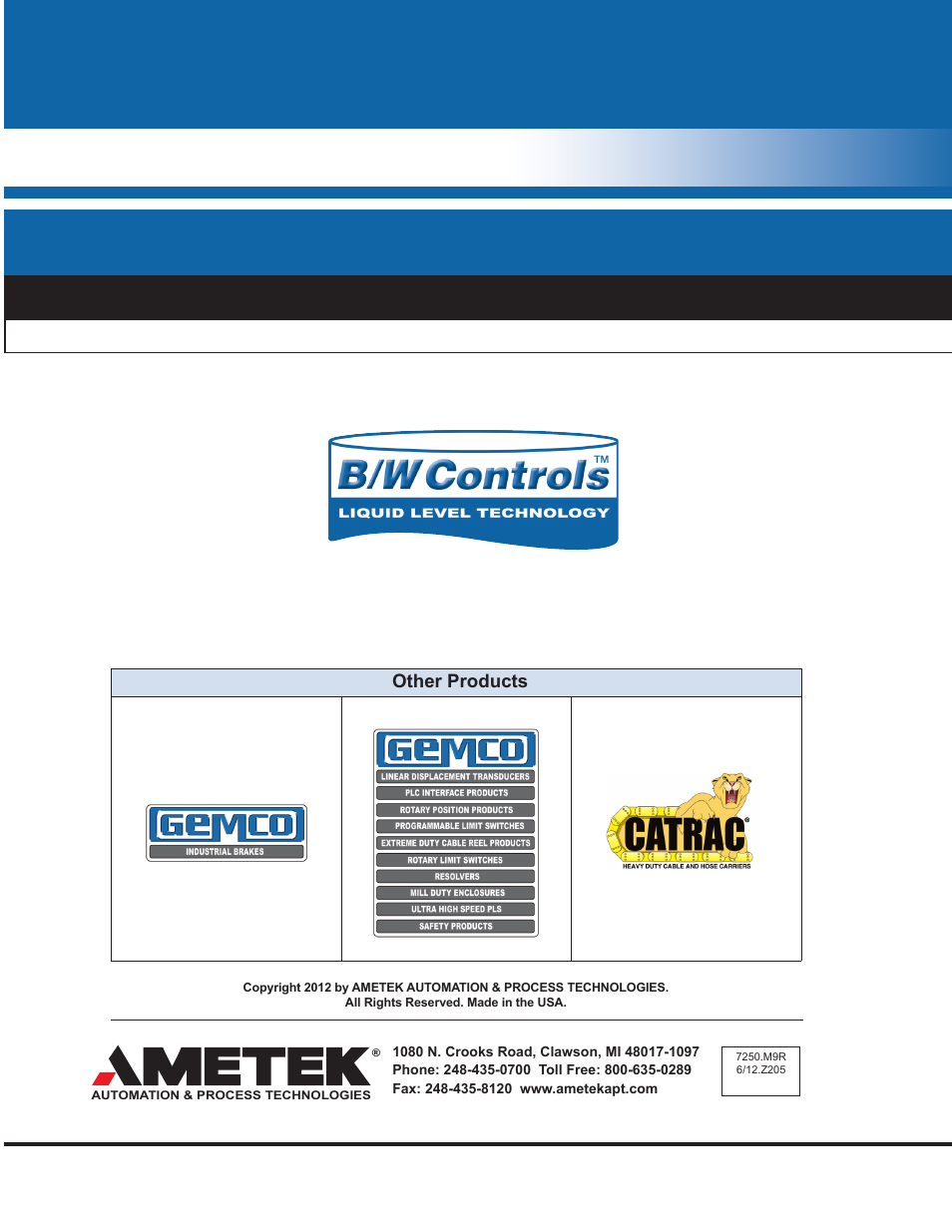 Other products | AMETEK 7250 Digital Stick User Manual | Page 11 / 11